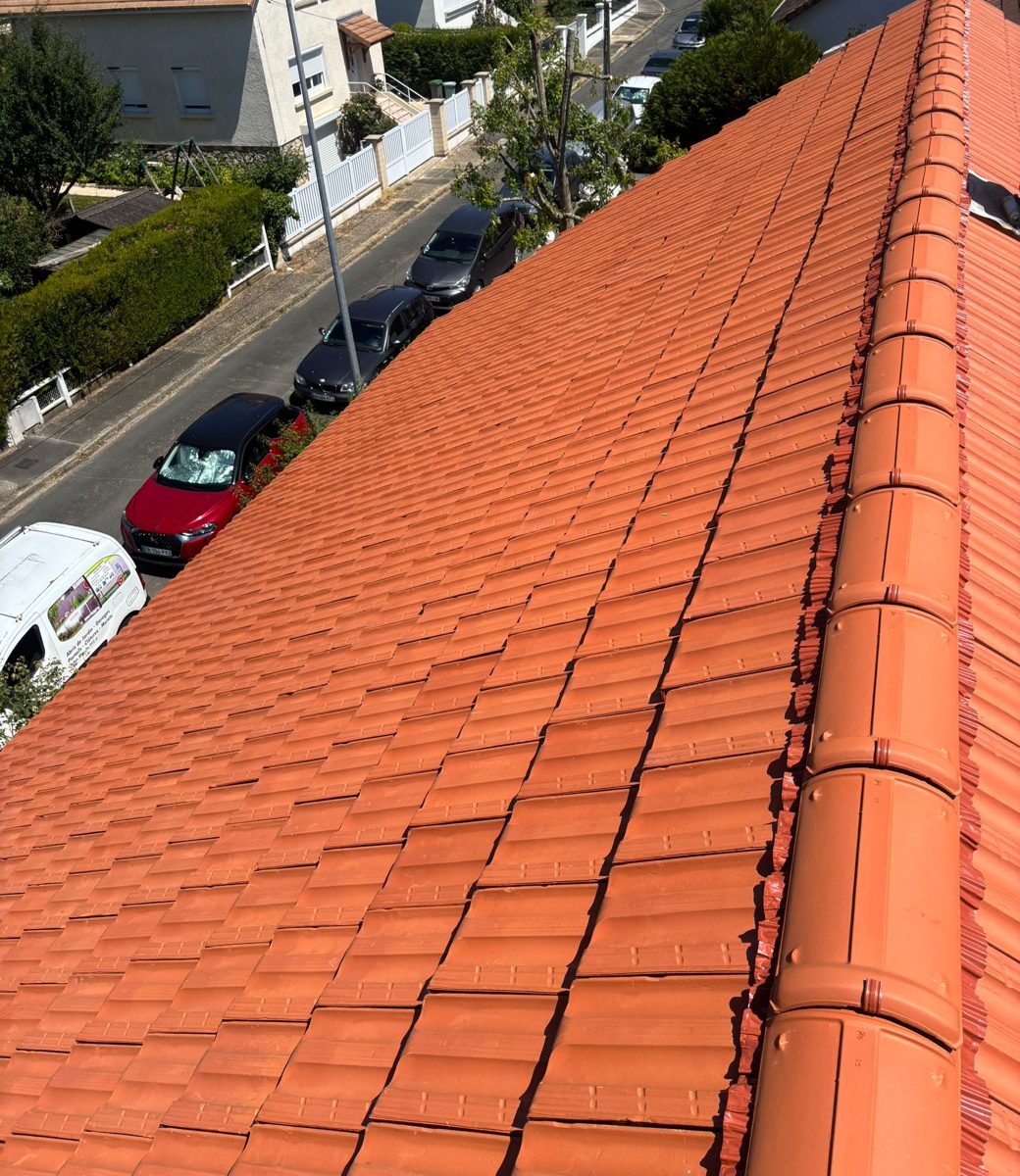 Toiture en tuiles refaite à neuf